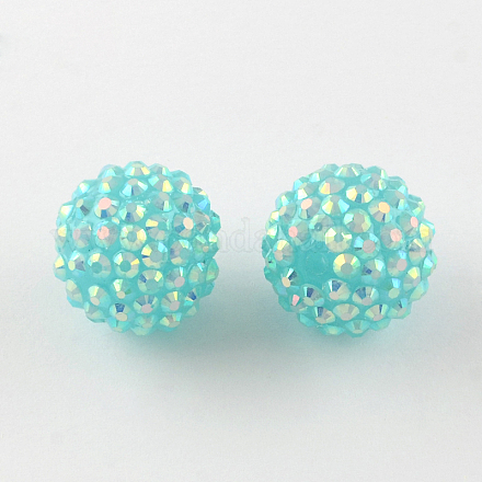 Perles de strass en résine de couleur AB RESI-S315-10x12-14-1