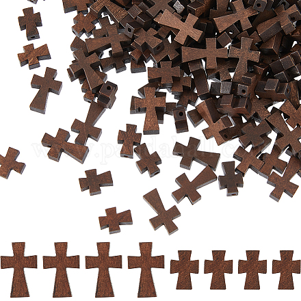 160шт 2 стиля натуральных деревянных бусин WOOD-HS0001-03-1