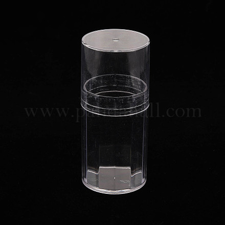 コーンポリスチレンビーズ貯蔵容器  ジュエリービーズ用小さなアクセサリー  透明  8x3.5cm CON-N011-004-1