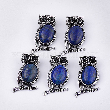 Broches/pendentifs en lapis lazuli naturel G-S353-05J-1
