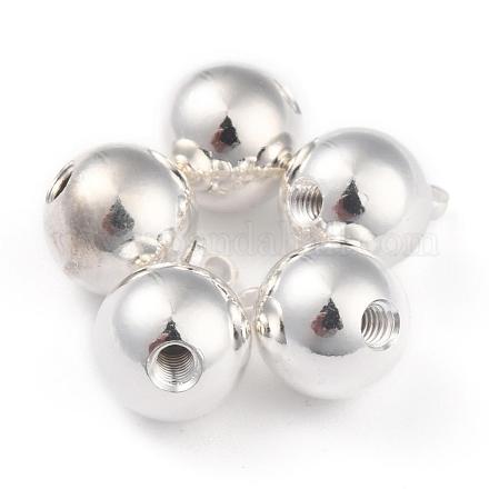 Bails de pendentif de chapeau de perle en laiton KK-O133-200D-S-1