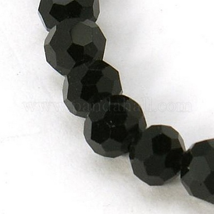 Sfaccettate perle tonde di vetro fili X-GF4mmC27-1