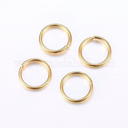 304 Stainless Steel Open Jump Rings X-STAS-O098-01G-12-1