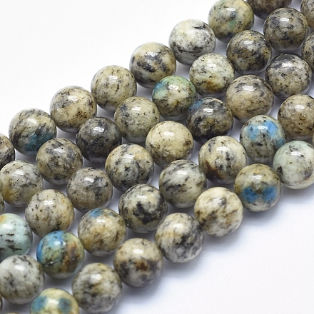 Natural K2 Stone/Raindrop Azurite Beads Strands G-K256-30-8mm-1