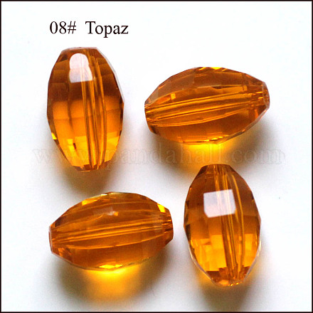 Imitation Austrian Crystal Beads SWAR-F056-13x10mm-08-1