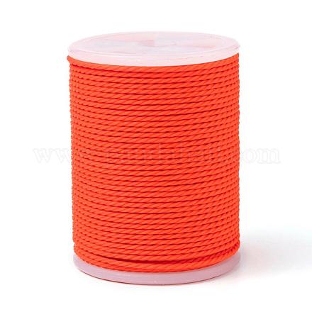 Round Waxed Polyester Cord YC-G006-01-1.0mm-23-1
