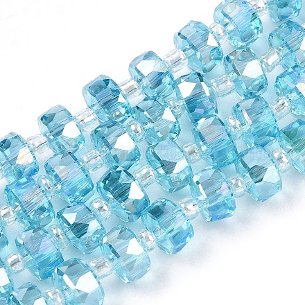 Transparent Glass Beads Strands EGLA-T020-15C-1
