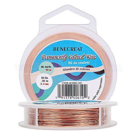 Wholesale BENECREAT 3 Roll 18/20/22 Gauge Square Copper Wires 