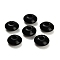 Maple Wood Beads, Rondelle, Black, 10x5mm, Hole: 3mm