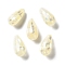 Natural White Shell Beads, Teardrop, Half Drilled, 24~26x10.5~11mm, Hole: 0.7~0.8mm
