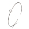 Rack Plating Brass Micro Pave Clear Cubic Zirconia Letter Open Cuff Bangles, Torque Bangles for Women, Platinum, Lead Free & Cadmium Free, Letter O, Inner Diameter: 1-7/8x2-1/4 inch(4.8x5.8cm)