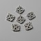 Irish Tibetan Style Alloy Pendants, Cross, Antique Silver, 24x20x3mm, Hole: 2mm