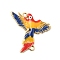 Brass Enamel Bird Connector Charms, Colorful Parrot Links, Long-Lasting Plated, Rack Plating, Lead Free & Cadmium Free, Real 18K Gold Plated, 23x23x3.5mm, Hole: 1.5mm