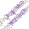 Natural Quartz Crystal & Amethyst Beads Strands, Chip, 4~17x4~10x1~8mm, Hole: 0.8~1mm, about 15.35~16.14 inch(39~41cm)