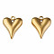 304 Stainless Steel Pendants, with 201 Stainless Steel Loops, Heart, Golden, 16x12x3.5mm, Hole: 1.6mm