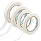 4Rolls 4 Style Masking Tape, White, 5.5~20mm, 50m/roll, 1roll/style