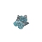 Alloy Pendants, Bear Charms, Light Blue, 20x18mm