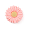 Food Grade Eco-Friendly Silicone Beads, Daisy, Pink, 19.5x7.5mm, Hole: 2mm