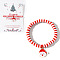 Elegant Christmas Handmade Polymer Clay Heishi Beaded Stretch Bracelets, Enamel Charm Bracelets for Women, Santa Claus, 6-7/8 inch(17.5cm)