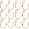 Beebeecraft 1 Box 30Pcs Clip on Nose Ring Findings 18K Gold Plate Stainless Steel Nose Rings Hoops with 2mm Hole for Jewellery Making