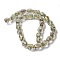 Handmade Foil Lampwork Beads Strands, Nuggets, Clear, 13.5~14x10.5mm, Hole: 1.2~1.5mm, about 28pcs/strand, 14.84''(37.7cm)