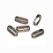 Oval 201 Stainless Steel Slide Charms, Stainless Steel Color, 10x4x2mm, Hole: 2.5x8mm