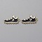Alloy Enamel Pendants, Baseball Theme Charm, Golden, Shoes, 25.5x14.5x1mm, Hole: 1.9mm