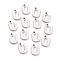 Non-Tarnish 304 Stainless Steel Pendants, Matte Style, Greek Alphabet, Stainless Steel Color, Letter.U, Letter.U: 10x7x1.5mm, Hole: 1.5mm