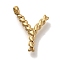 PVD Vacuum Plating 304 Stainless Steel Pendants, Real 18K Gold Plated, Letter Charm, Letter Y, 13x10.5x3mm, Hole: 1.8mm