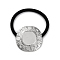 304 Stainless Steel Hair Ties, with Nylon Cord, Flat Round, Stainless Steel Color, Inner Diameter: 45mm