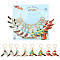 12Pcs 4 Style Alloy Enamel Bird Charms Locking Stitch Makers, with Golden 304 Stainless Steel Leverback Earring Findings, Mixed Color, 44mm, Pin: 1x0.8mm, 3Pcs/style