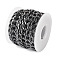 PandaHall Aluminium Curb Chain, Unwelded, with Spool, Gunmetal, 13x9.5x2mm, 5m