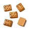 Opaque Resin Biscuits Cabochons, Imitation Food, Sandy Brown, Rectangle, 20x16x6mm