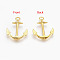 Alloy Pendants, Anchor, Cadmium Free & Nickel Free & Lead Free, Golden, 32x24.5x2mm, Hole: 3mm