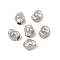 Hammered 304 Stainless Steel Beads, Nuggets, Stainless Steel Color, 6.5x5.5x5.5mm, Hole: 1.8mm