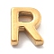 Ion Plating(IP) 304 Stainless Steel Charms, Letter Charm, Real 18K Gold Plated, Letter R, 9.5x8x3mm, Hole: 1.6mm
