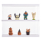 2-Tier Assemble Wall Mounted Acrylic Minifigures Display Case, for Model Toy Display, Clear, 30x8.5x24.7cm
