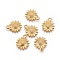 Alloy Pendants, Sunflower, Golden, 18.6x15x2.5mm, Hole: 1.8mm