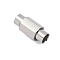 Tarnish Resistant 304 Stainless Steel Magnetic Clasps with Glue-in Ends, Hexagon, Stainless Steel Color, 19x9x8mm, Hole: 5mm