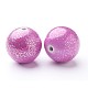 26MM Hot Pink Glitter Chunky Gumball Bubblegum Acrylic Round Beads X-PAB962Y-2-2