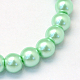 Backen gemalt pearlized Glasperlen runden Perle Stränge HY-Q003-10mm-63-2