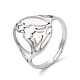 304 anillo ajustable humano hueco de acero inoxidable para mujer. RJEW-M149-16P-3