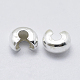 925 Sterling Silver Crimp Beads Cover X-STER-G027-27S-3mm-2