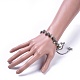 Adjustable Natural Labradorite Chip Beads Braided Bead Bracelets BJEW-JB04392-04-4