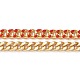 Zweifarbige handgefertigte Bordsteinketten aus Messing CHC-I035-01G-12-2