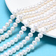Grado aa fili di perline di perle d'acqua dolce coltivate naturali PEAR-L001-G-07-1