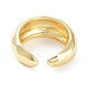 Brass Open Cuff Rings for Women RJEW-D016-08G-3