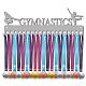 Creatcabin gymnastics medal holder display gymnast medal hanger sports awards stand wall rack mount decor stainless steel métal suspendu pour les athlètes home badge 20 crochets stockage sur 60 médailles ODIS-WH0037-016-1