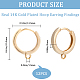 CREATCABIN 12Pcs Earring Hooks Round 18K Gold Plated Brass Leverback Earwire Hoop Earring Findings French Hooks Ear Wire Connector with Open Loop for Earring Jewelry Making 15.5x13.5mm KK-CN0002-44-2