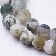 Chapelets de perle en agate d'arbre naturelle G-J376-11F-6mm-3